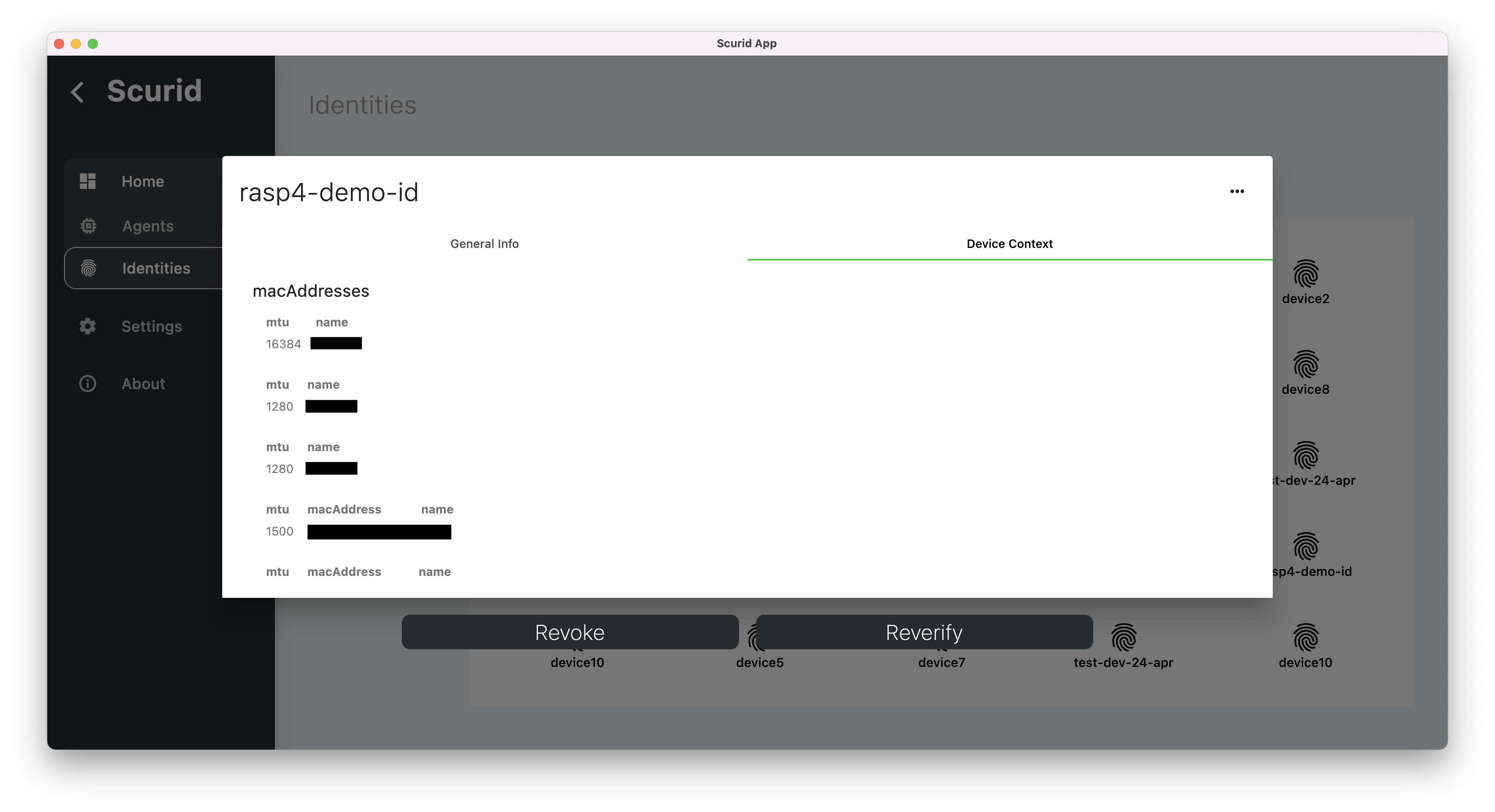 Device context for approved ID